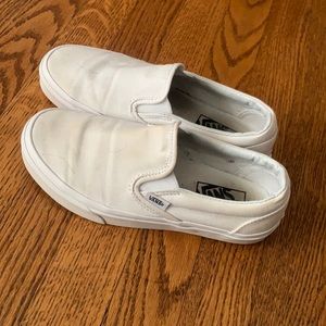 White slip-on Vans size 7 women used